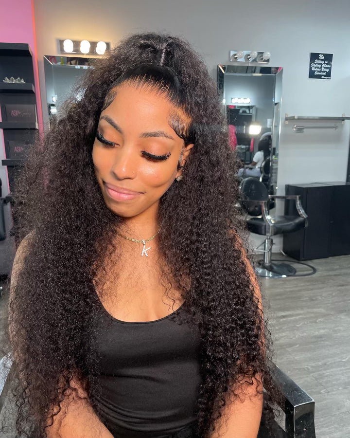 1B Curly Frontal Wig