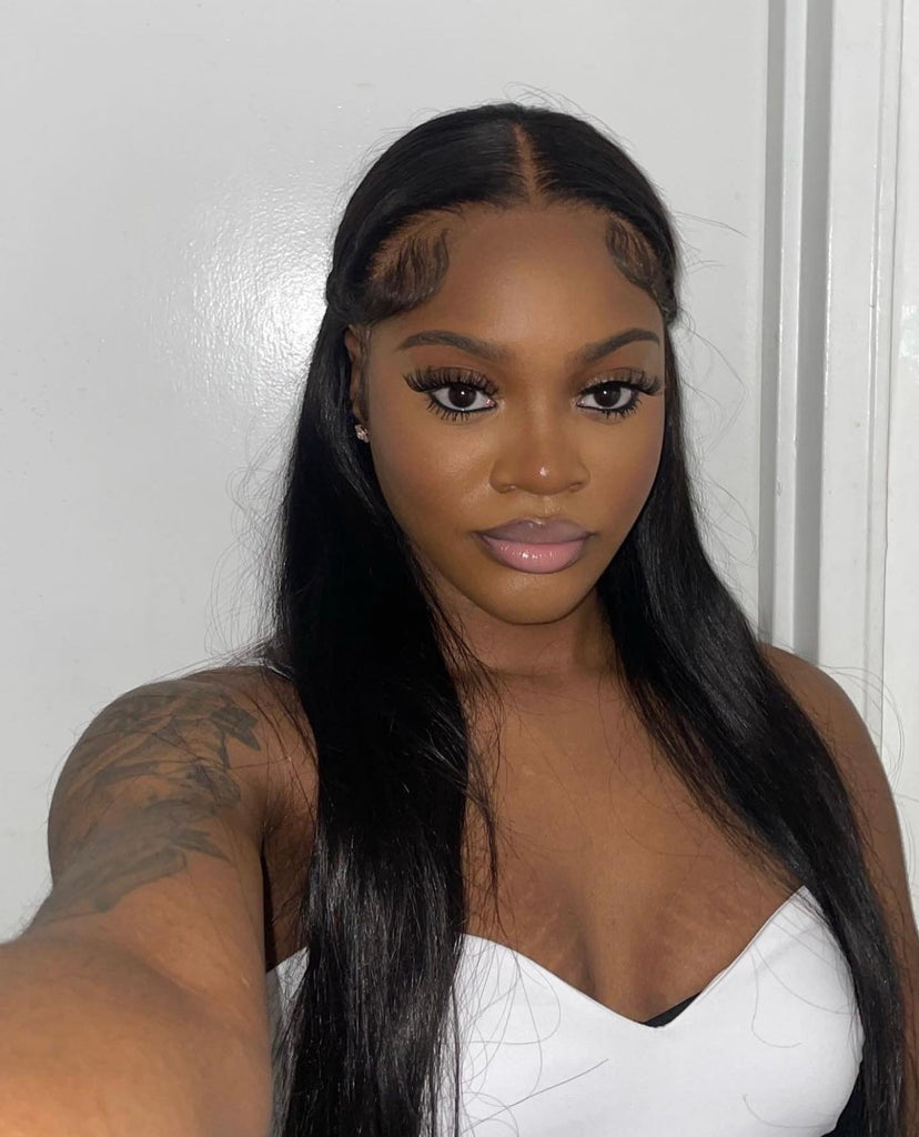 1B Straight Frontal Wig